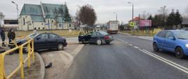 Zderzenie dwóch samochodów osobowych w miejscowości Nowy Korczyn 
