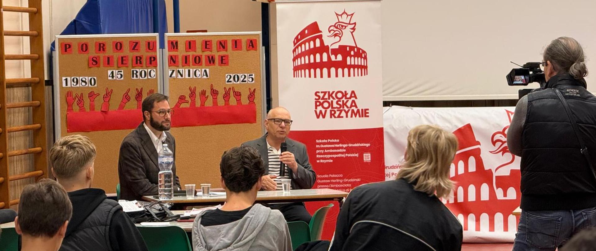 Spotkanie rzymskiej młodzieży polonijnej z Jerzym Borowczakiem 