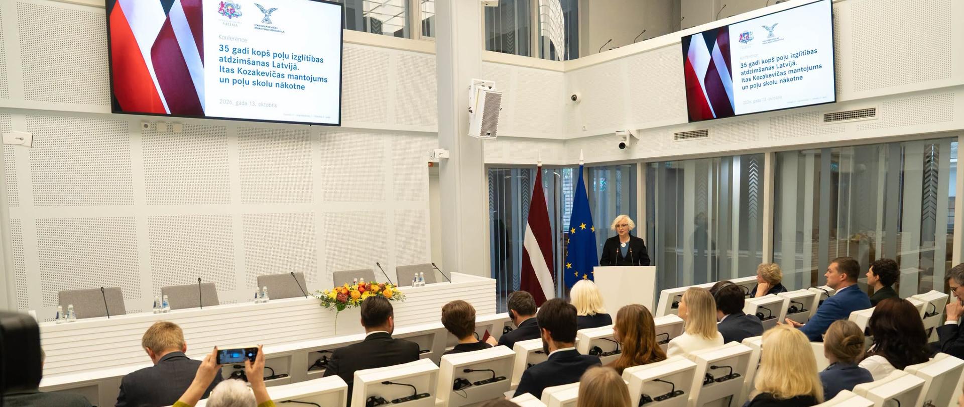 Konferencja zorganizowana przez Sejm: „35 lat od odrodzenia polskiej edukacji na Łotwie. Dziedzictwo Ity Kozakiewicz i przyszłość polskich szkół”
