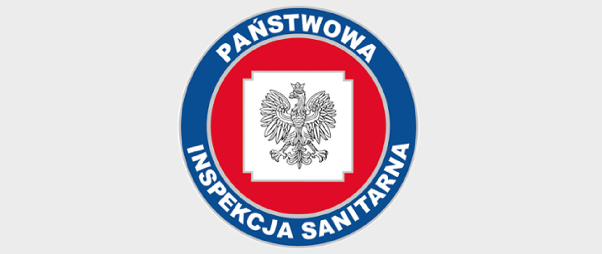 Logo z Godłem Polski na środku z napisem wokół Godła Państwowa Inspekcja Sanitarna
