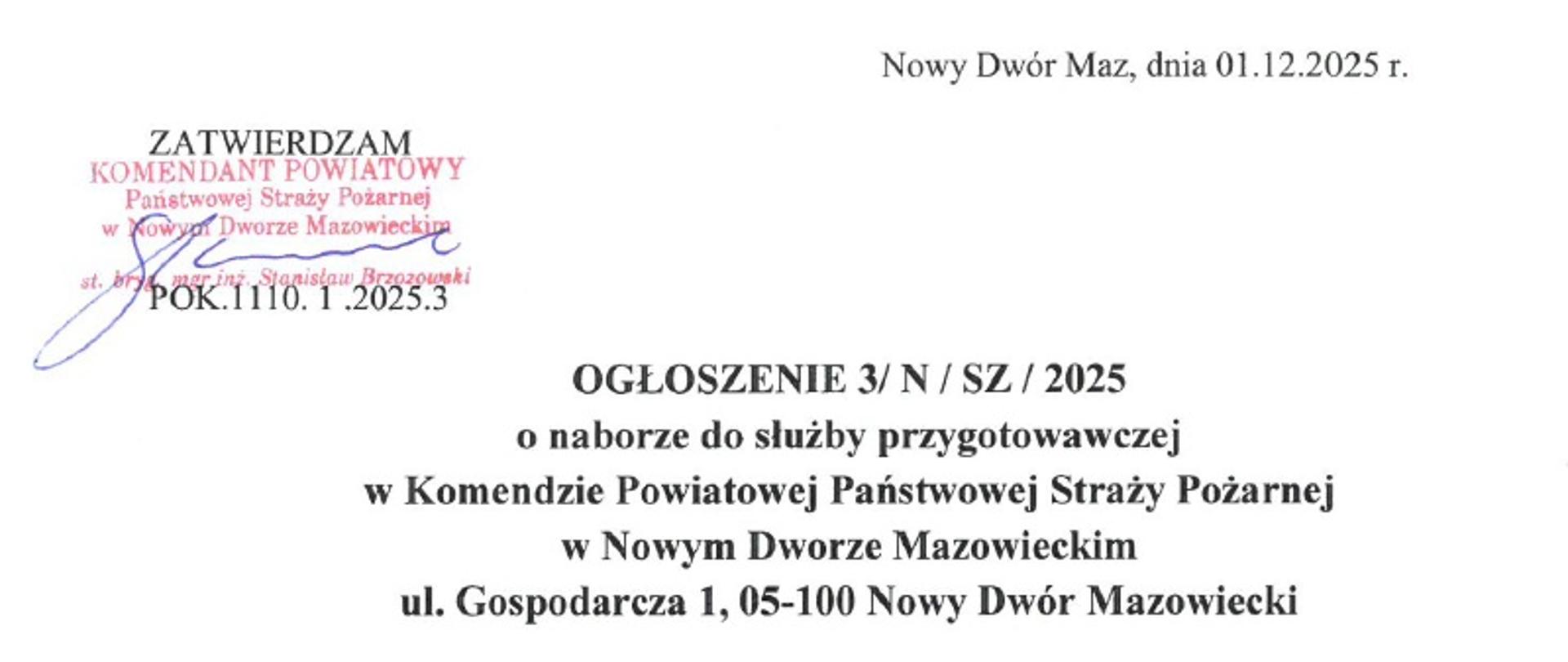 Nabór system zmianowy 12.2025