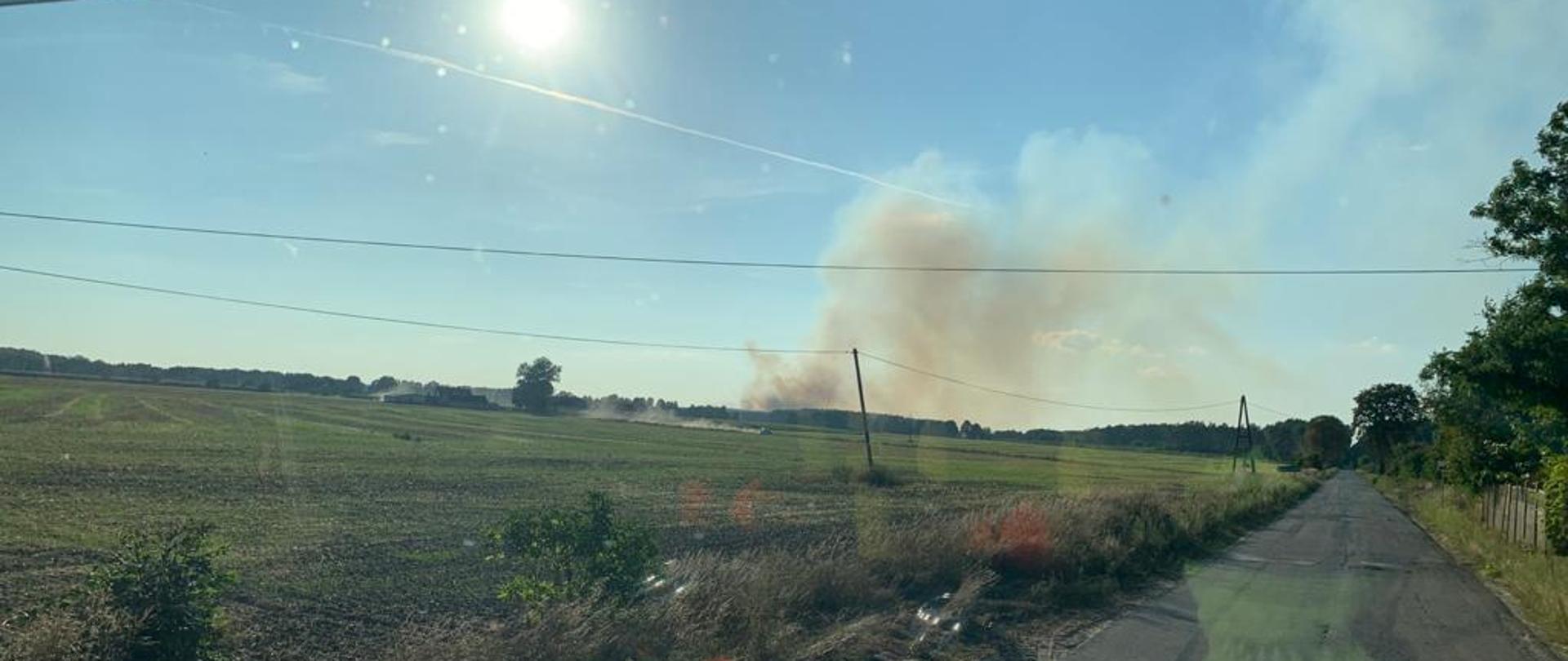 Dzień, na horyzoncie widać bardzo duże zadymienie