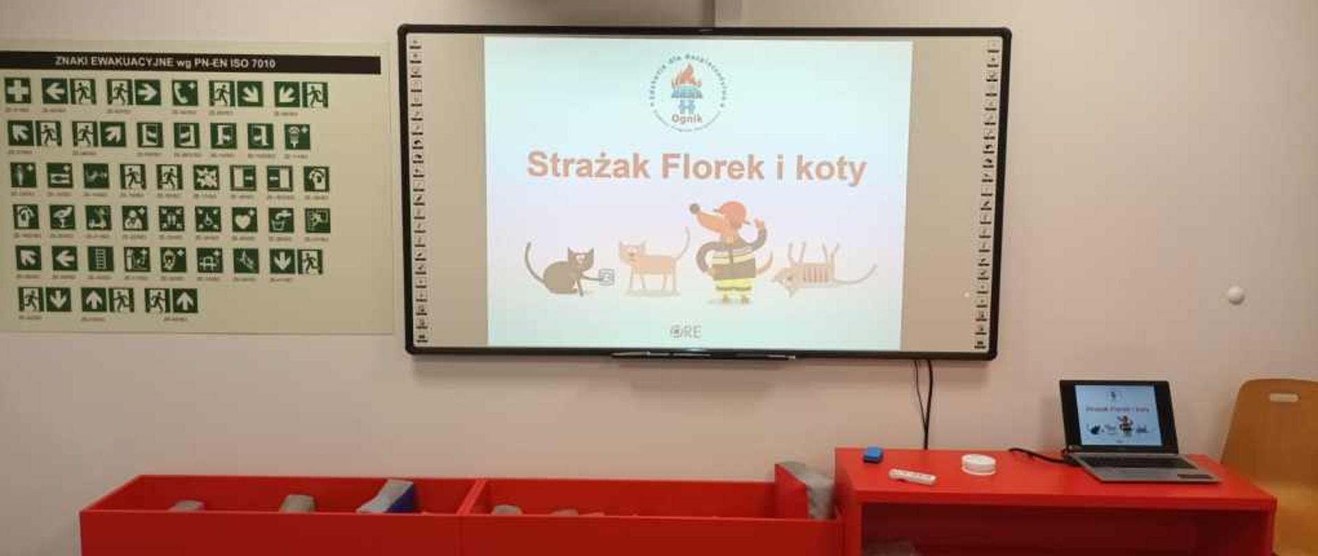 Wizualizacja wyposażenia sali edukacyjnej Ognik w KP PSP w Wejherowie