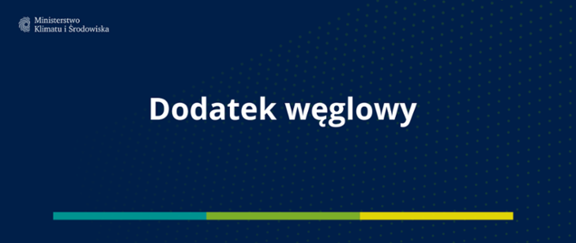 Granatowa grafika z napisem "dodatek węglowy"