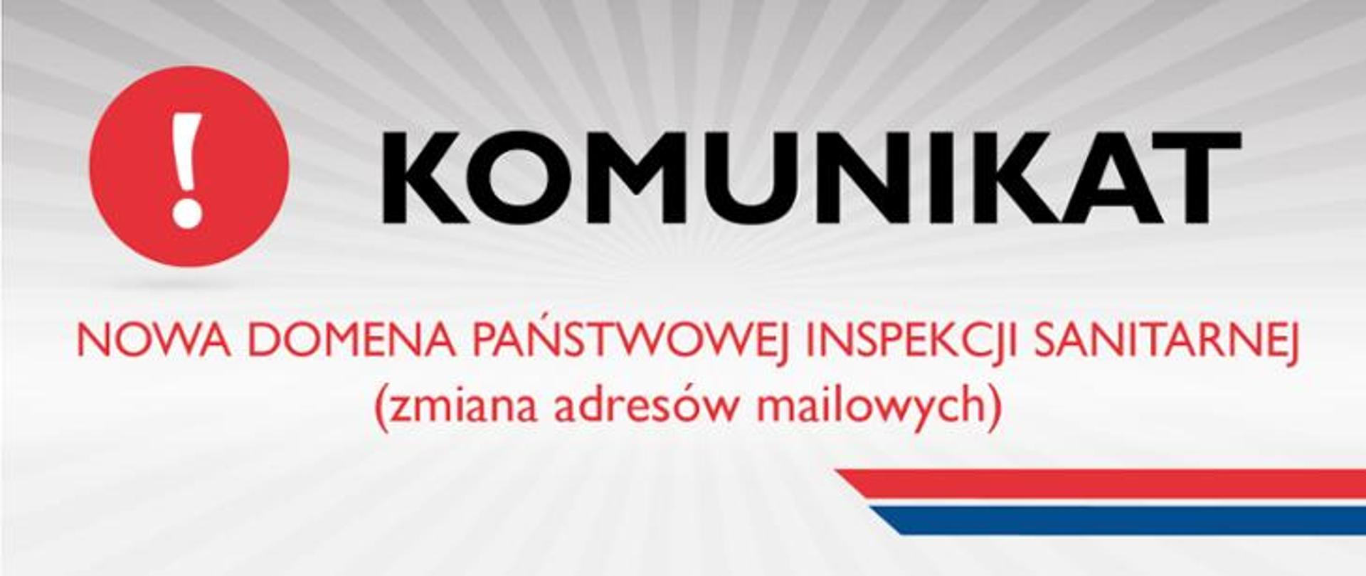 Komunikat, Nowa domena Państwowej Inspekcji Sanitarnej