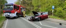 Wypadek dwóch samochodów osobowych