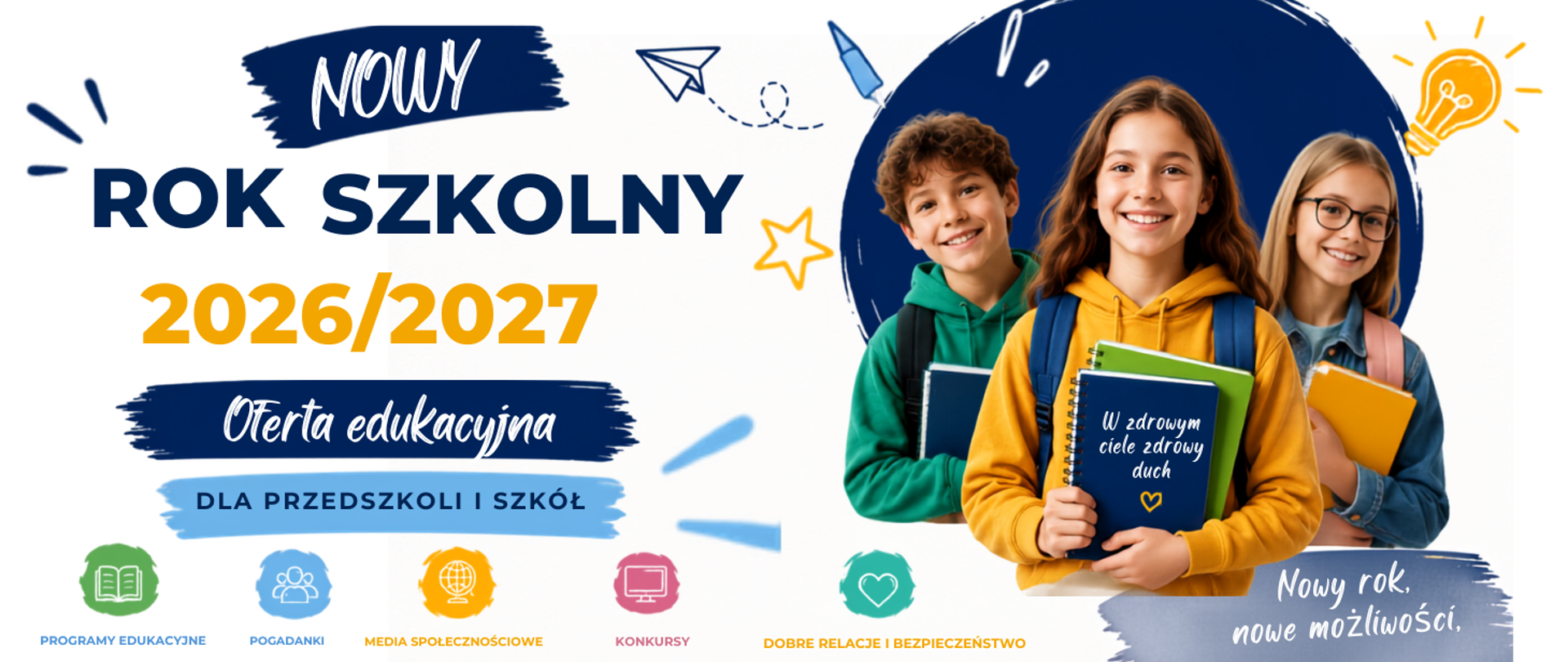 Nowy rok szkolny 2026/2027 oferta edukacyjna dla przedszkoli i szkół