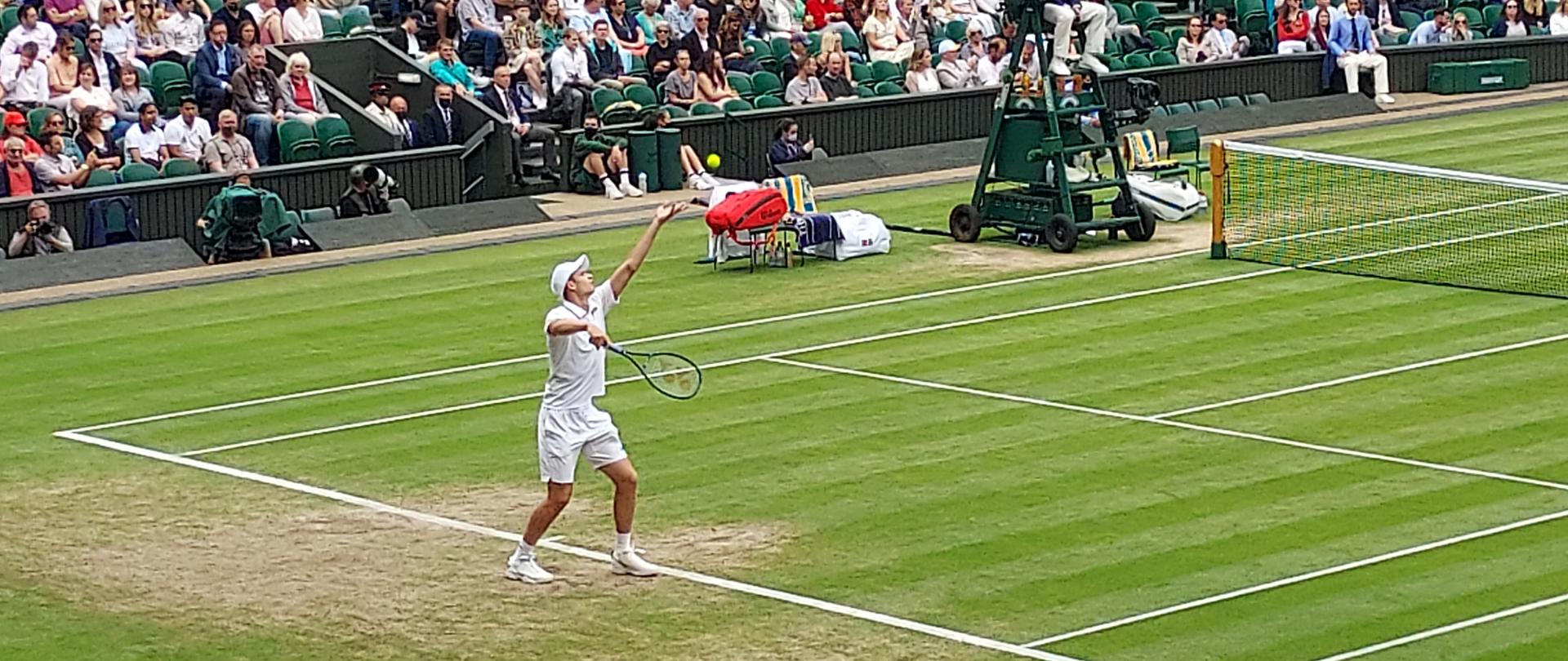 Hubert Hurkacz na Wimbledonie 2021