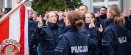 Ślubowanie nowych policjantów łódzkiego garnizonu. 