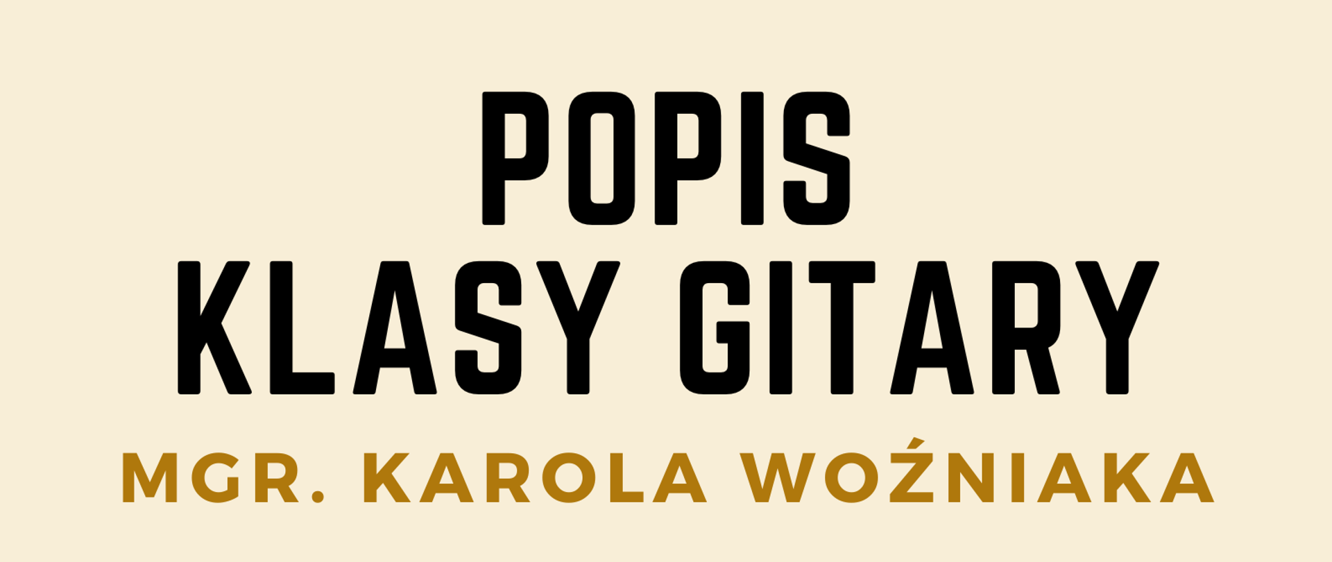 Na jasnobeżowym tle umieszczona została grafika gitary oraz nut. W górnej części plakatu widoczne jest logo PSM Strzelin, w środkowej części umieszczone zostały informacje dotyczące wydarzenia.