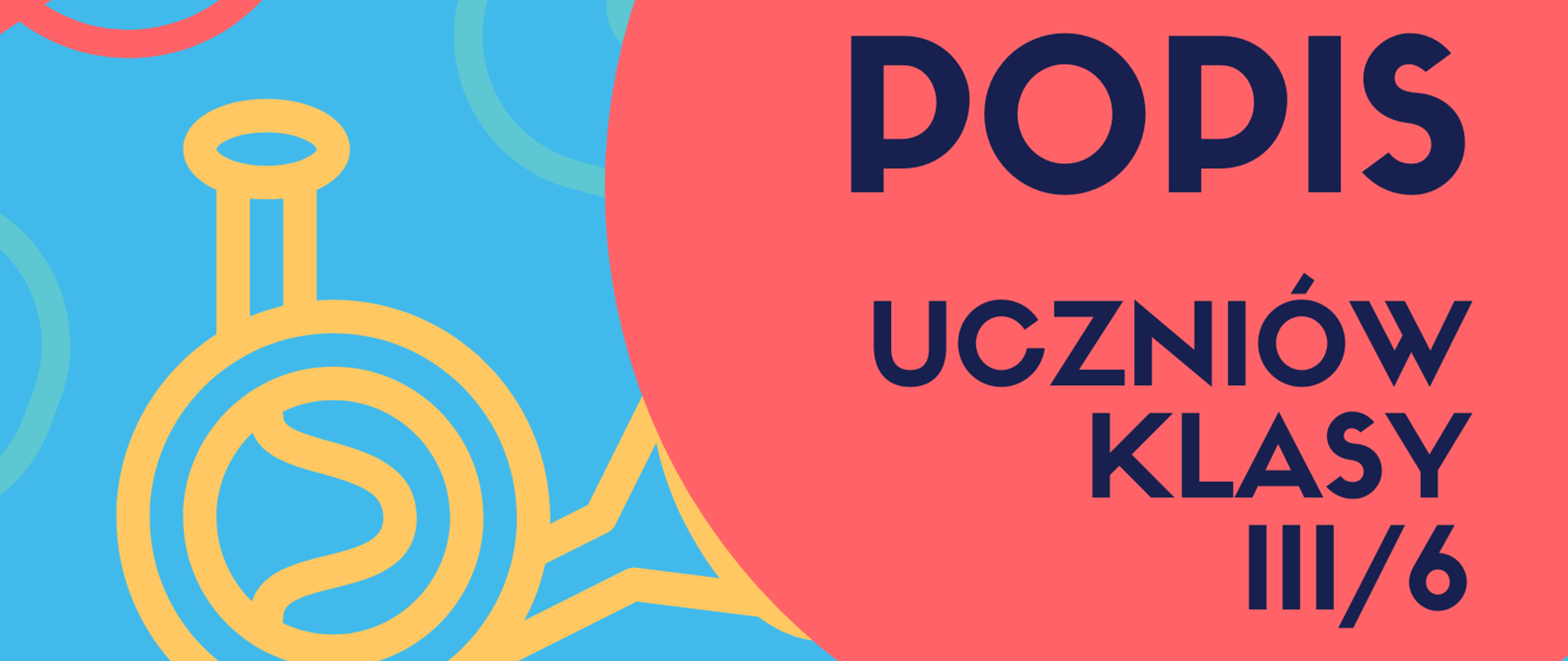 Popis uczniów klasy III/6 który odbędzie się 14.12.2023 r. Logo szkoły. Kolory pastelowe.