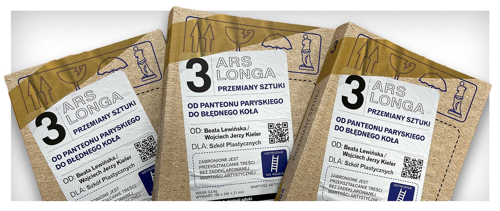 3 książki zatytułowane Ars Longa przemiany sztuki tom 3