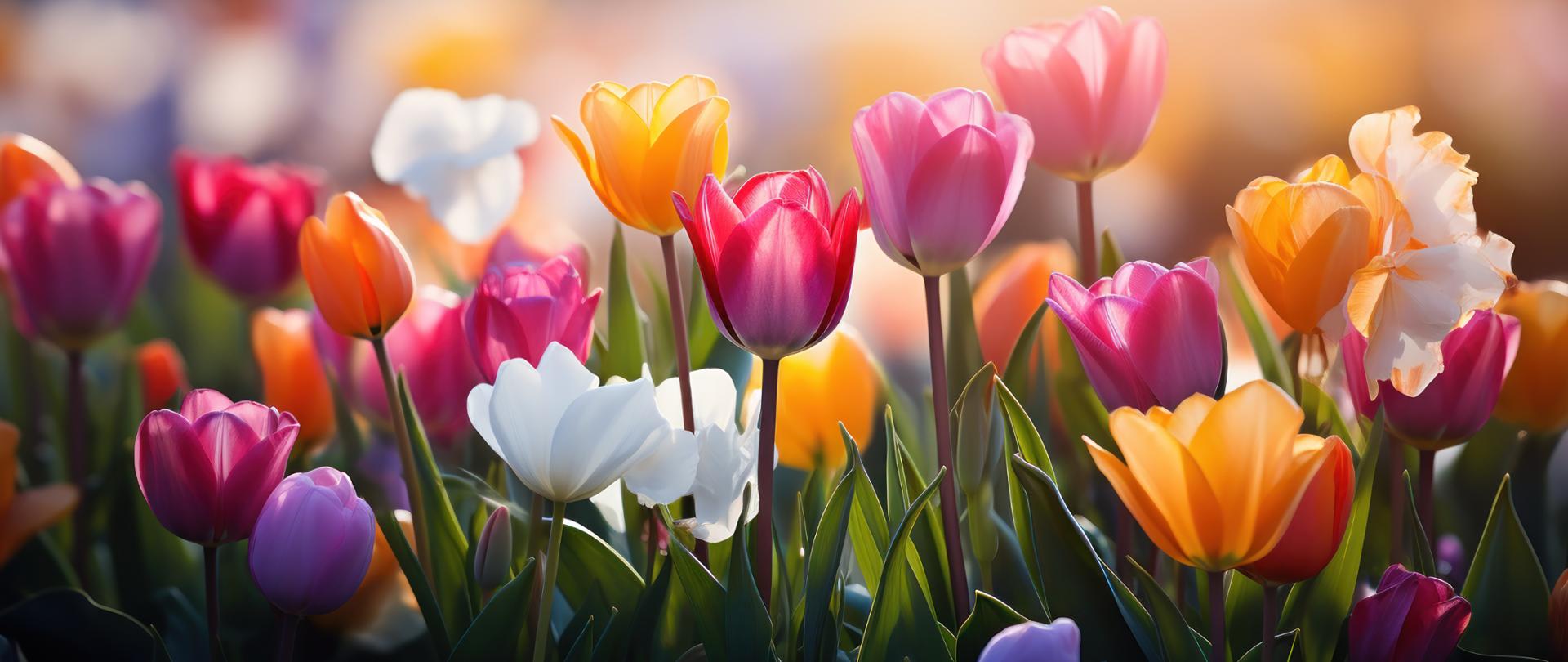 Zdjęcie tulipanów, kwiaty, tło