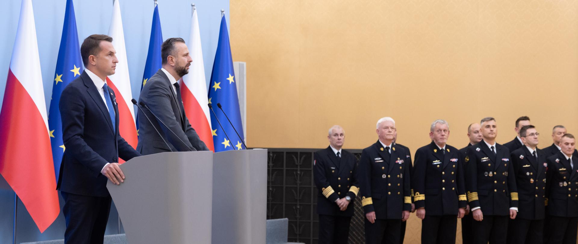 Konferencja prasowa Władyslawa Kosiniaka-Kamysza i Rzecznika Rządu Adama Szłapki