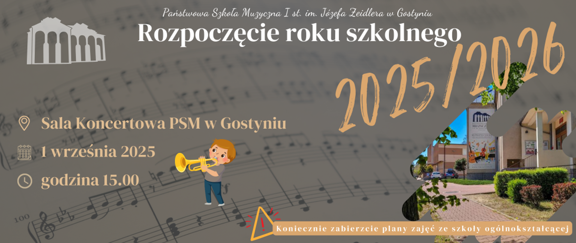 Plakat o rozpoczęciu roku szkolnego 25/26