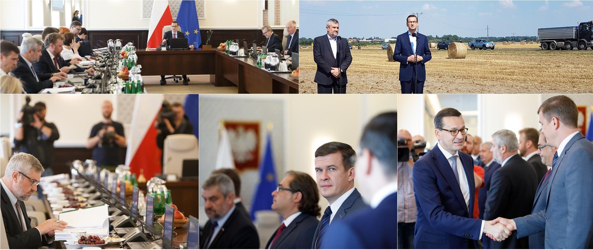 Kolaż - posiedzenie Rady Ministrów