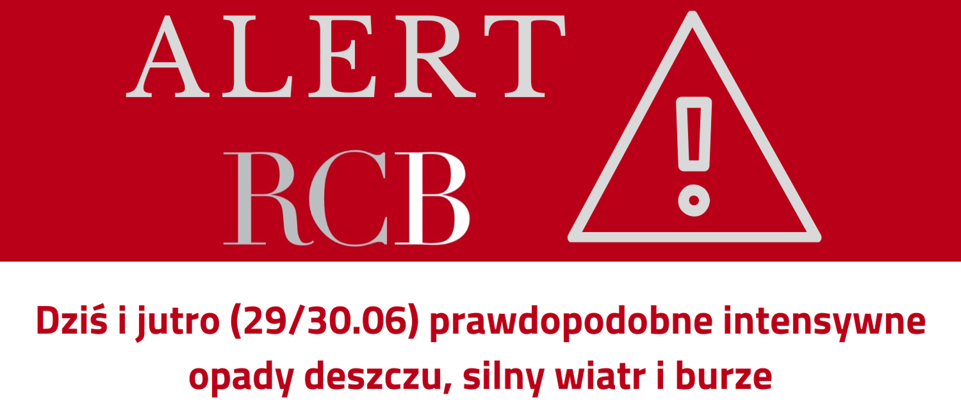 Alert RCB - burze