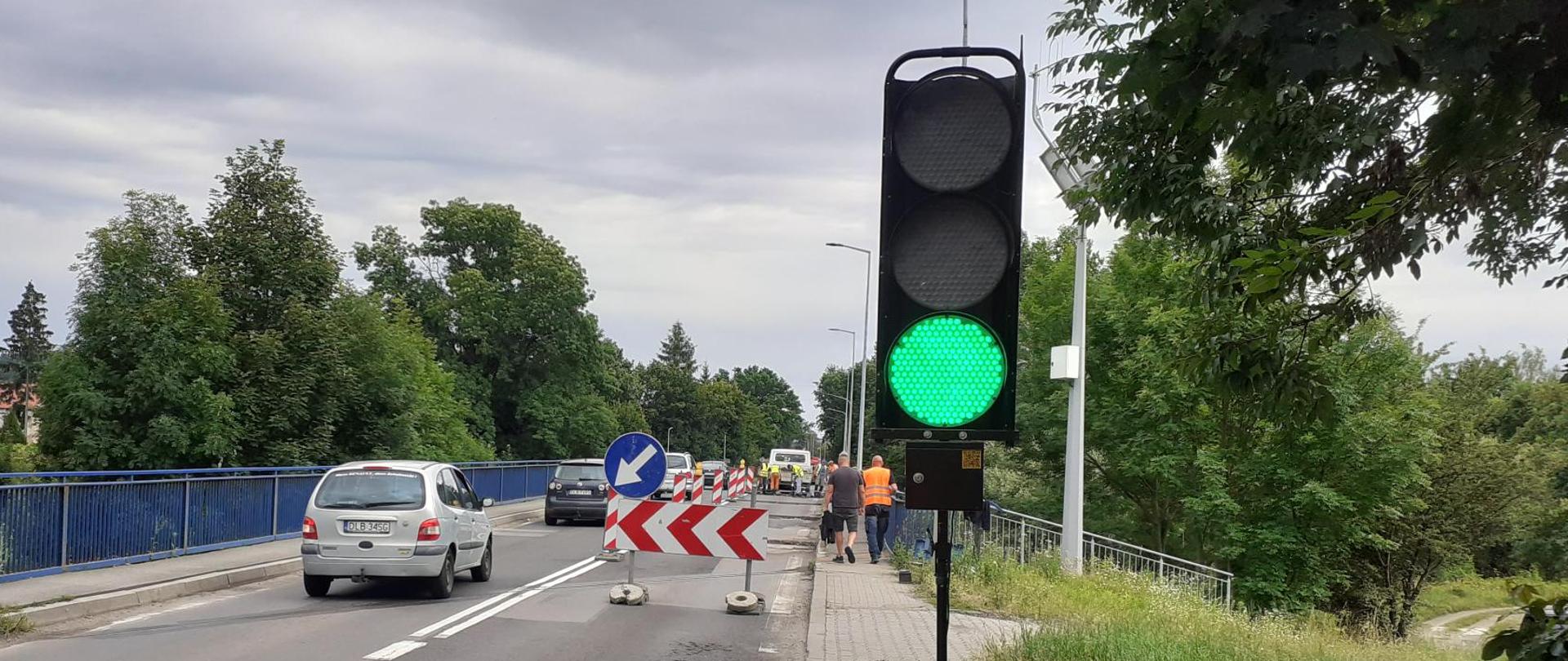 Prace na moście nad Kwisą na DK30 w Lubaniu