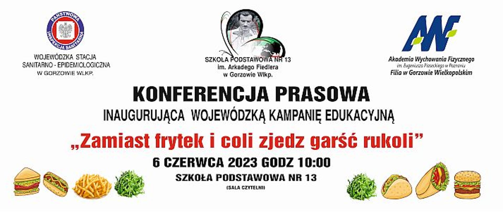 Baner informujący o konferencji prasowej
