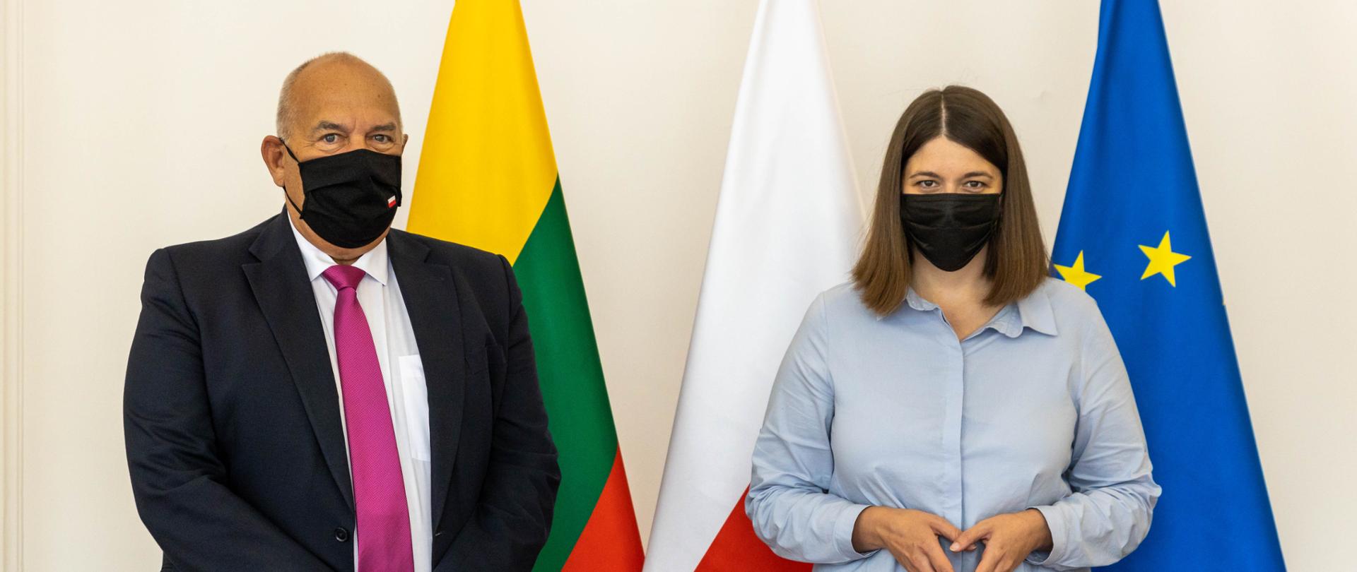 Minister finansów, funduszy i polityki regionalnej Tadeusz Kościński i minister finansów Litwy Gintarė Skaistė 