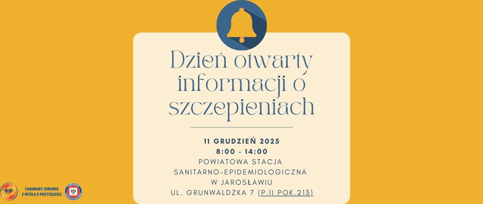 Dzień Otwarty Informacji o SZCZEPIENIACH do Powiatowej Stacji Sanitarno-Epidemiologicznej w Jarosławiu w dniu 11.12.2025 r. 