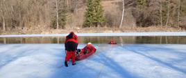 Ćwiczenia z ratownictwa na akwenach zalodzonych dla jednostek OSP