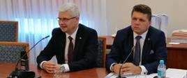 Wiceminister klimatu Ireneusz Zyska w trakcie spotkania z Burmistrzem Wielunia