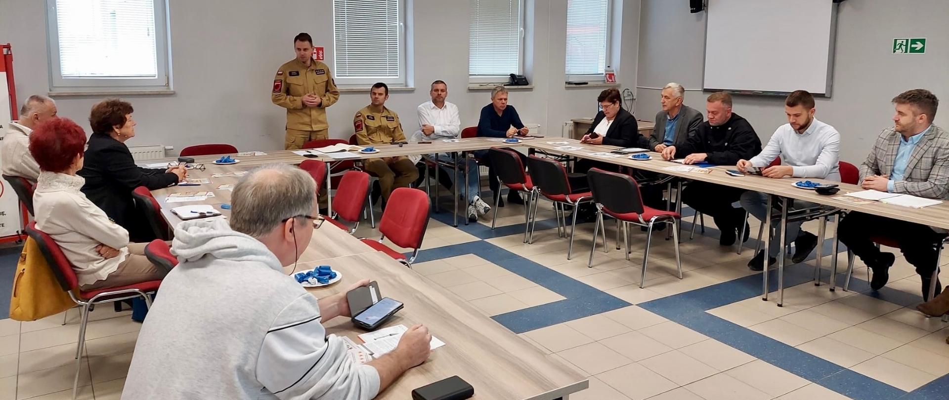 Spotkanie na temat bezpieczeństwa mieszkańców w okresie zimowym.