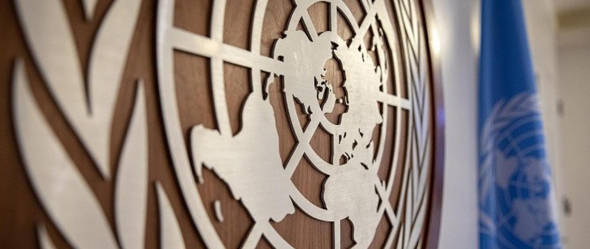 Na zdjęciu: logo ONZ