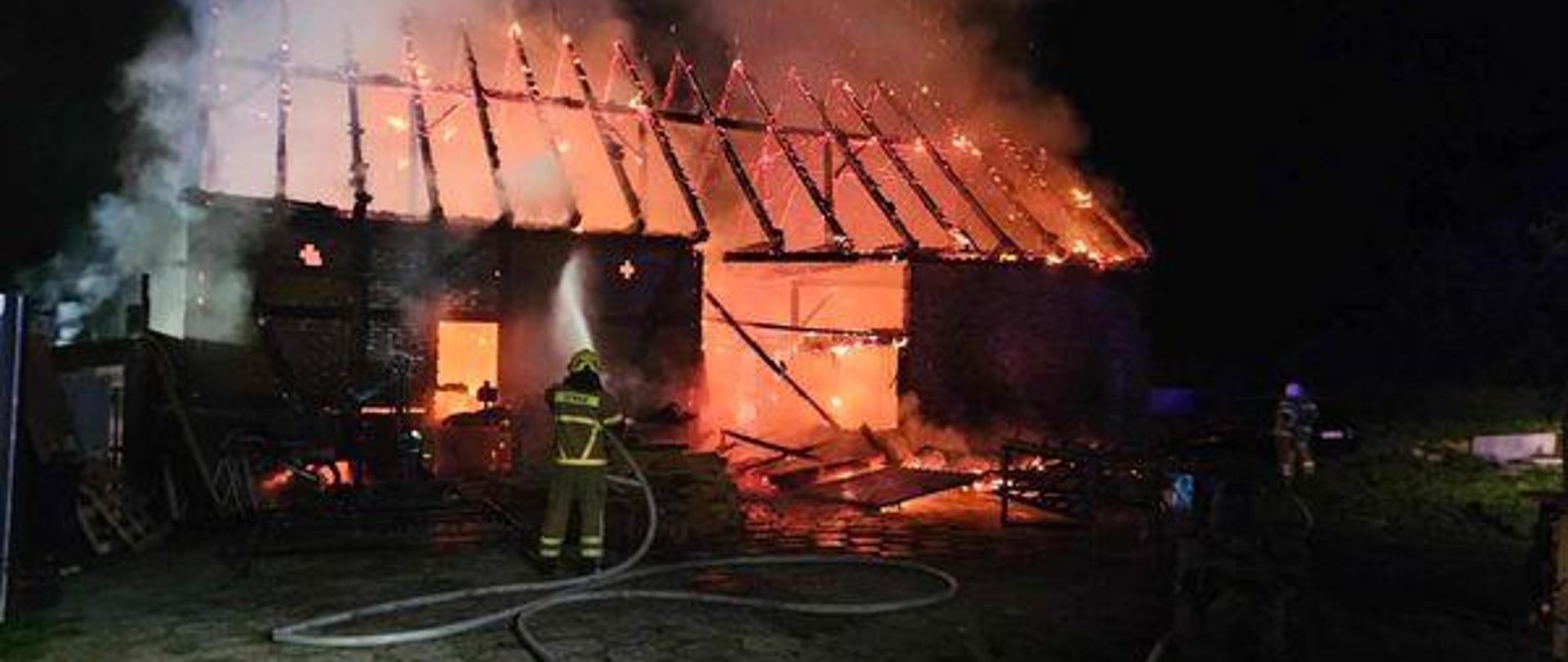 Pożar budynku gospodarczego w Wierzchosławiu