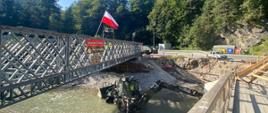 Most Solidarności w Meżicy wybudowany przez polskie wojsko po powodziach w Słowenii