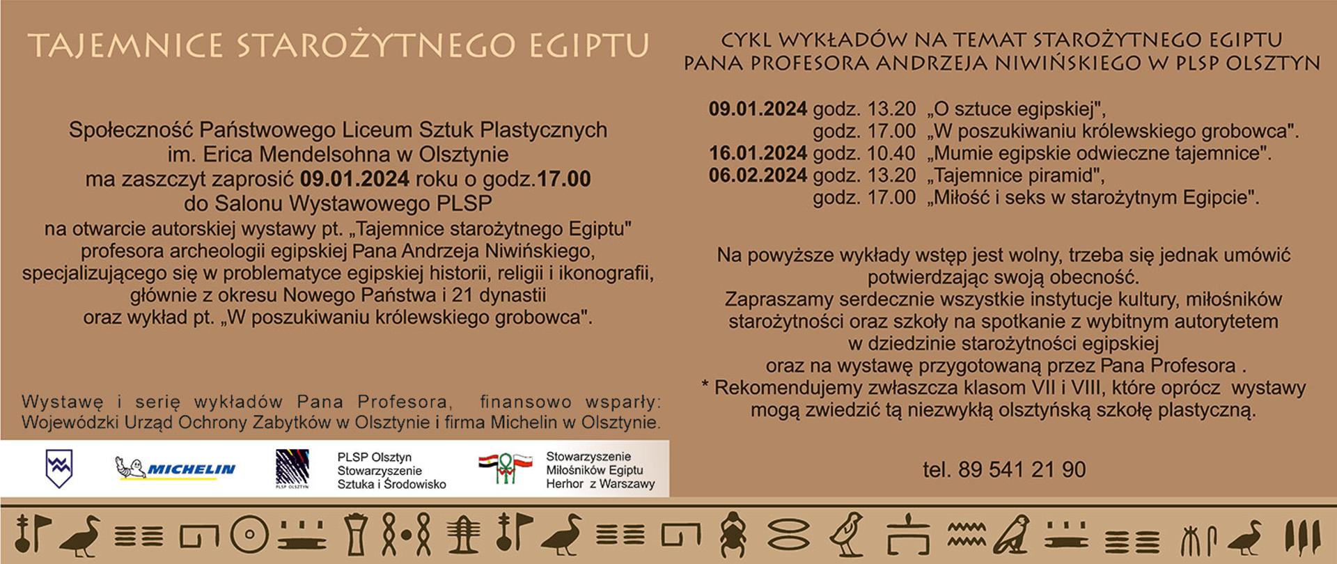 brązowe ZAPROSZENIE-NA-WYSTAWĘ-STAROŻYTNY-EGIPT-I-CYKL-WYKŁADÓW