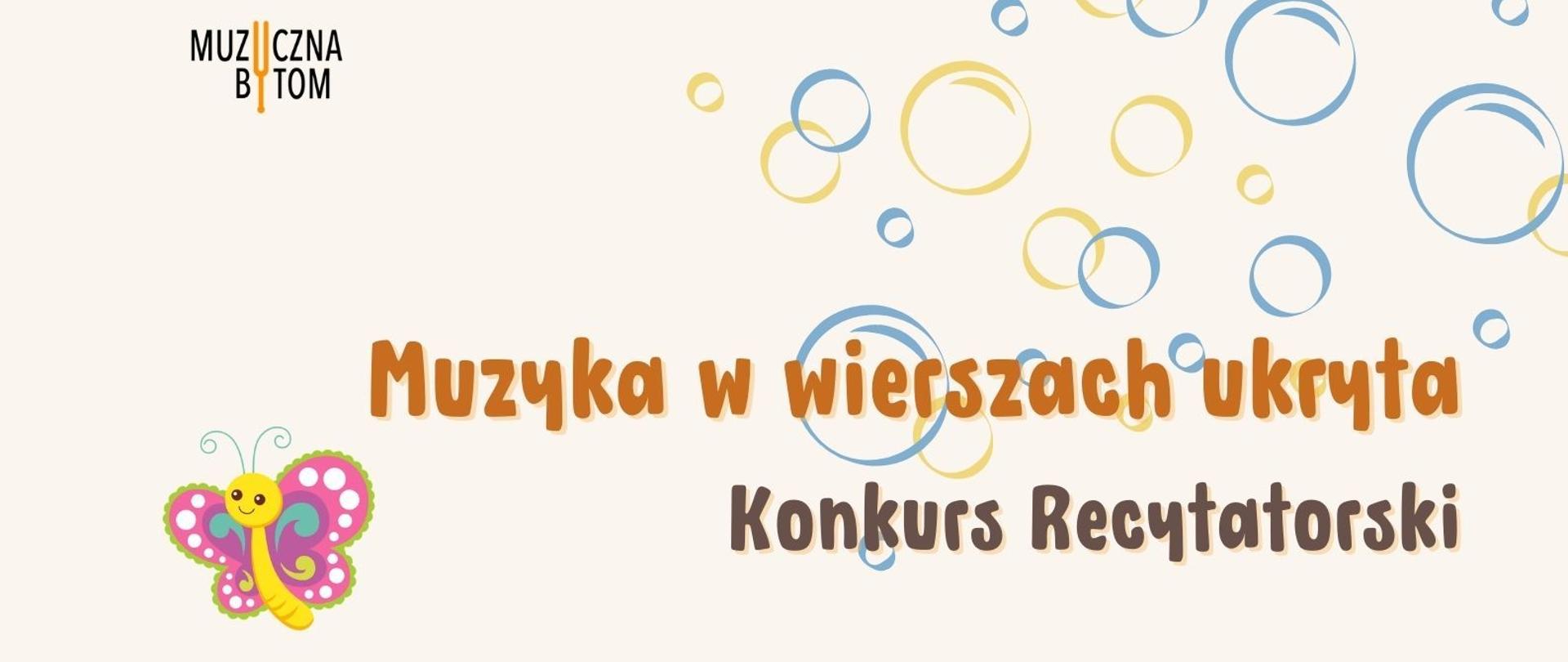 Na tle plakatu w górnym lewym rogu logotyp szkoły, w górnym prawym rogu bąbelki poniżej nazwa wydarzenia.
Poniżej na górce dzieci stojące w rzędzie i śpiewające na nimi pięciolinia z kolorowymi nutami. Poniżej informacje, które można znaleźć na stronie www oraz gąska i żabka. W dolnym lewym rogu dane teleadresowe szkoły