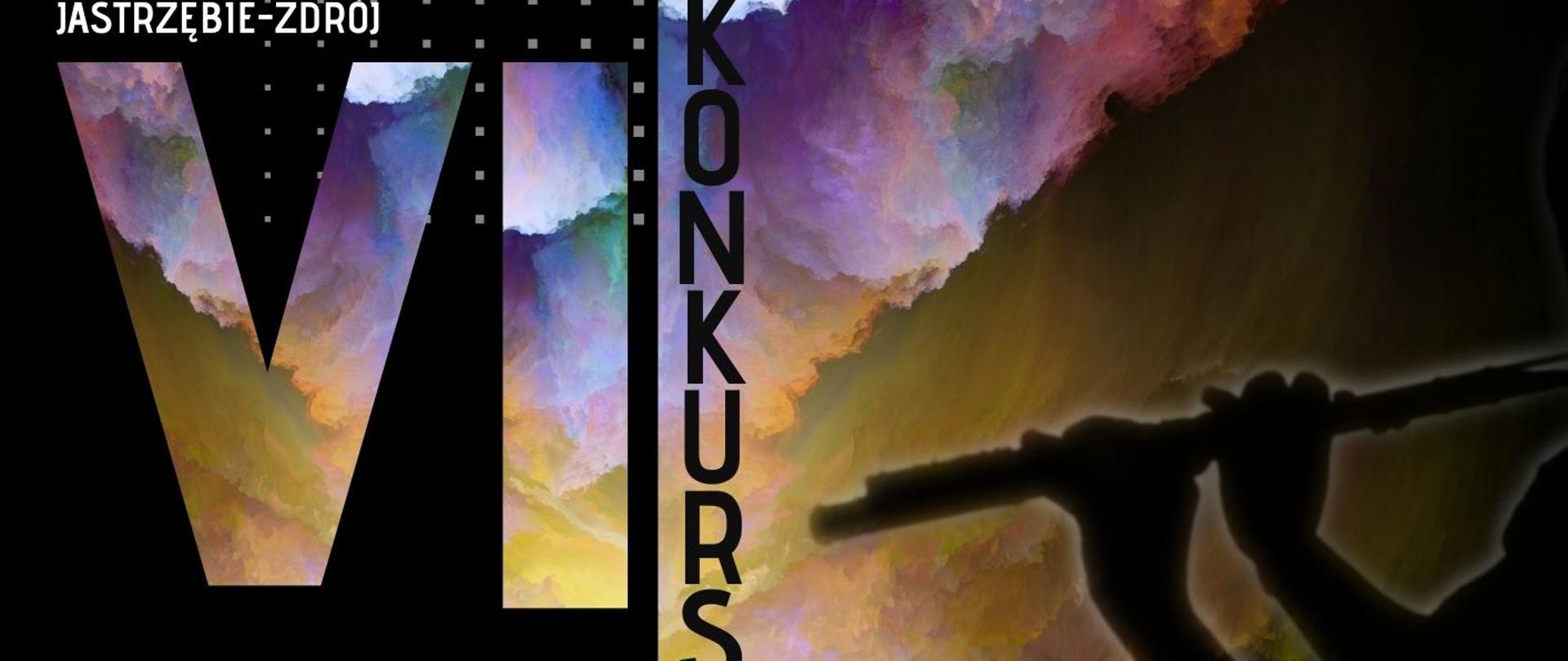 Plakat informujący o Międzynarodowym konkursie fletowym, który odbędzie się 23-25 listopada 2023. Plakat przedstawia zarys postaci grającej na flecie
Na dole logotypy Ministerstwa Kultury, CEA i PSM w Jastrzębiu-Zdroju