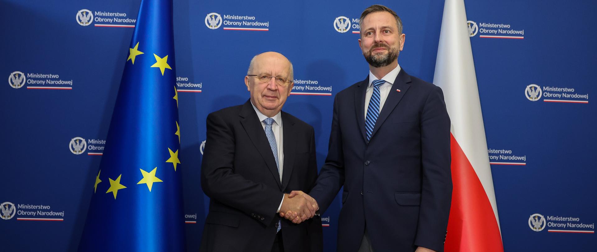 13 października 2026 r. w Warszawie wicepremier - minister obrony narodowej Władysław Kosiniak-Kamysz spotkał się z Andriusem Kubiliusem - unijnym komisarzem ds. obrony i przestrzeni kosmicznej. Fot. Krzysztof Gumul/WCEO