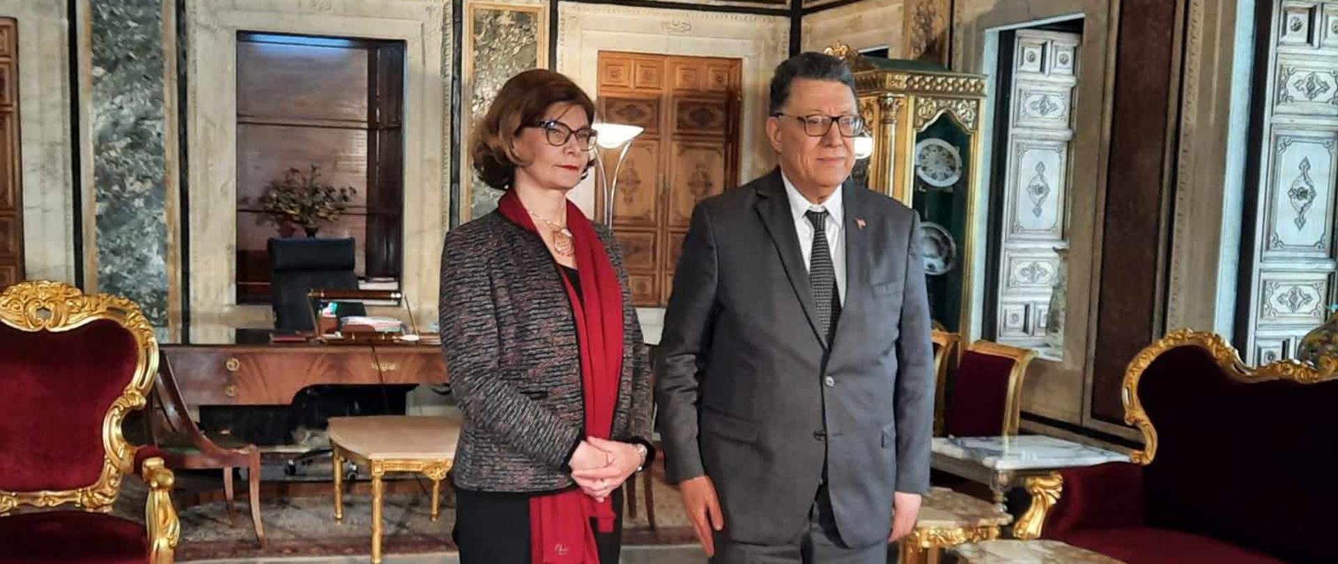 Spotkanie Ambasador RP z przewodniczącym Zgromadzenia Reprezentantów Ludowych Brahimem Bouderbalą 