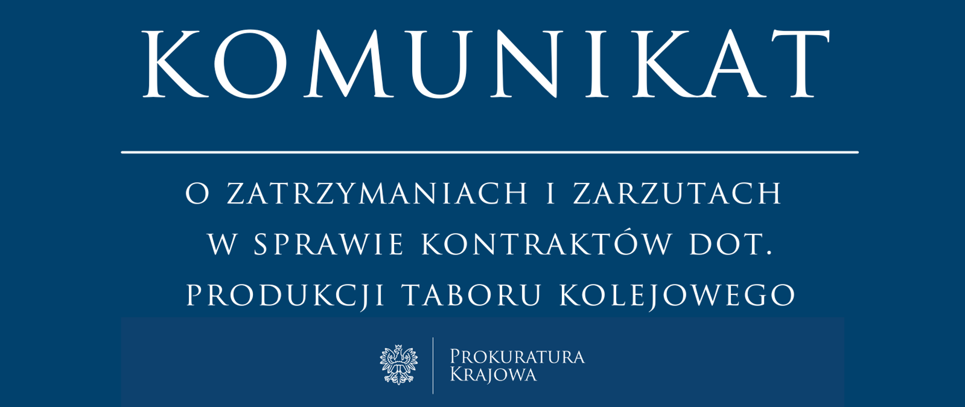 Zatrzymania i zarzuty w sprawie kontraktów dot. produkcji taboru kolejowego