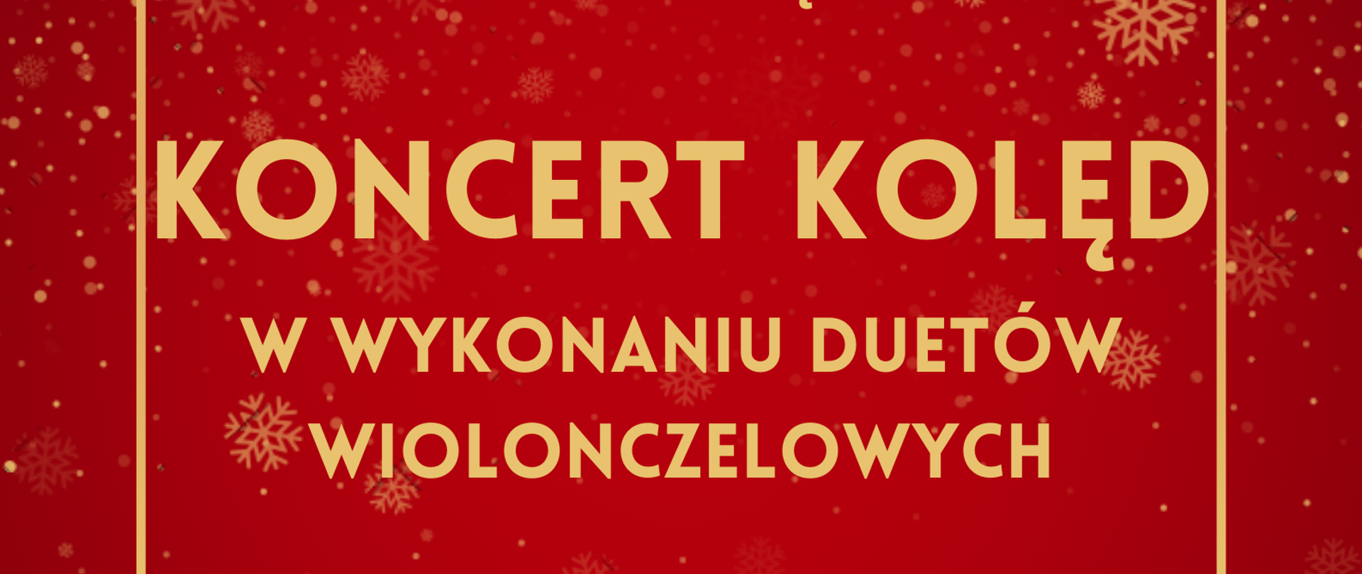 Grafika, plakat w kolorze czerwonym. Liternictwo z informacją o koncercie w pomarańczowym kolorze w ramce. U góry w tle gwiazdy różnych rozmiarów.