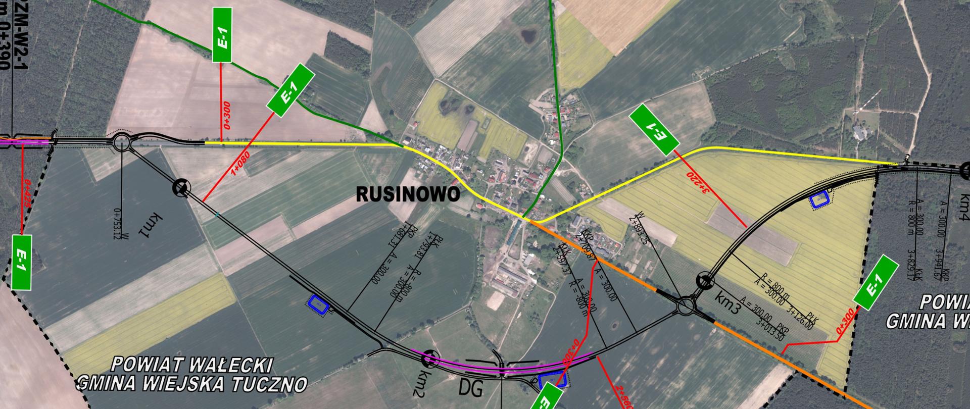 Obwodnica Rusinowa - plan orientacyjny