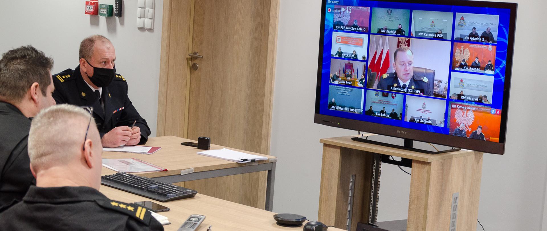 Wideokonferencja z zastępcą komendanta głównego PSP