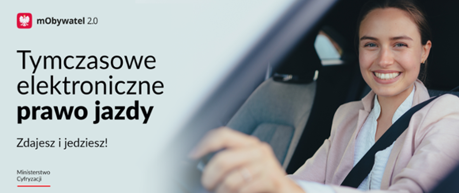 Tymczasowe elektroniczne prawo jazdy.