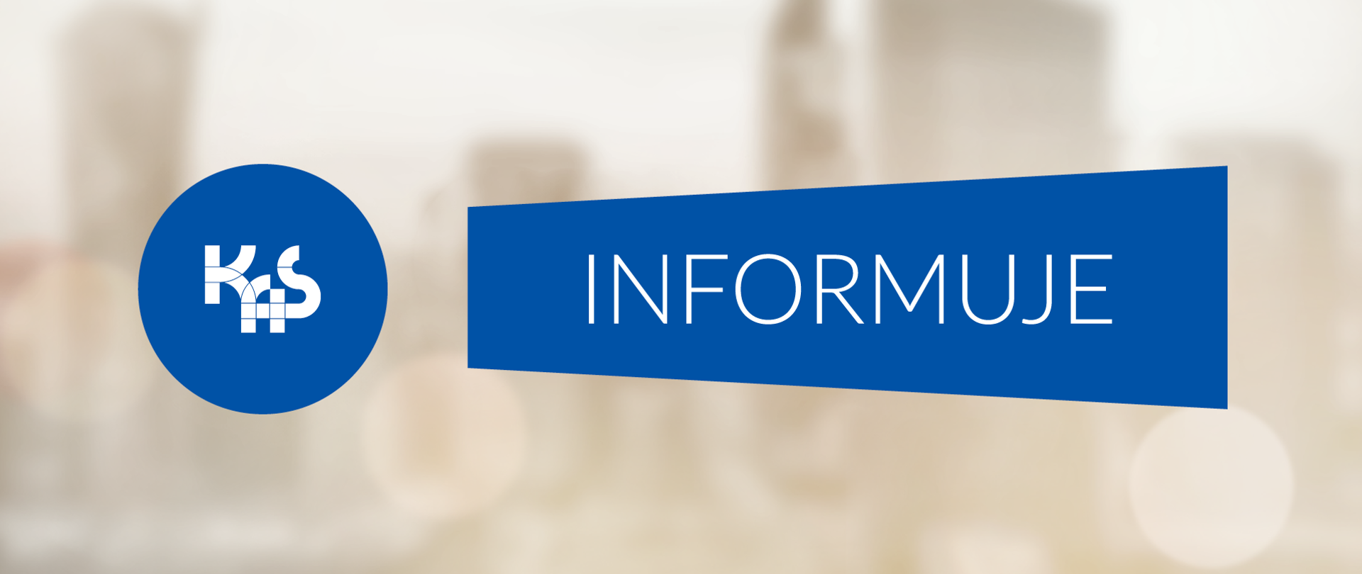 Biały napis na granatowym tle: KAS informuje 