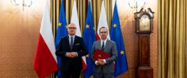 Minister Zbigniew Hoffman i Sekretarz Stanu Stanisław Żaryn - powołany na pełnomocnika rządu ds. bezpieczeństwa przestrzeni informacyjnej RP