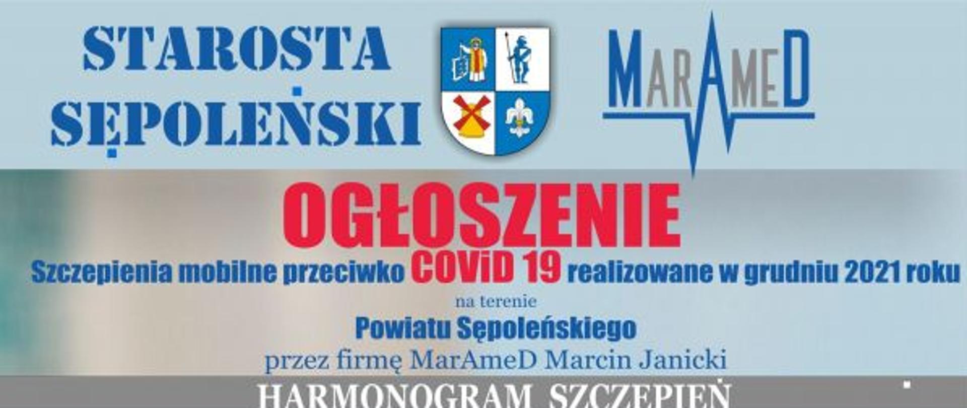 Harmonogram szczepień na grudzień 2021r.