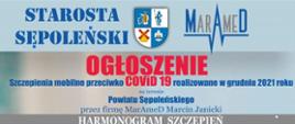 Harmonogram szczepień na grudzień 2021r.