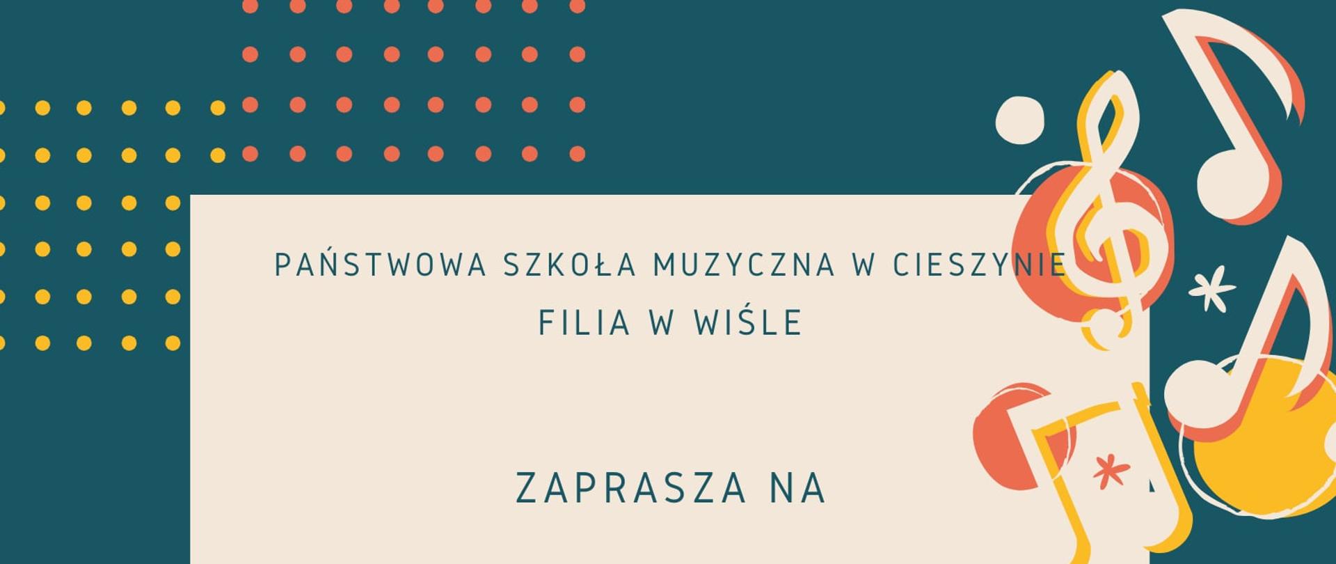 plakat zaproszenie na galowy koncert uczniów w Wiśle