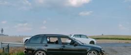 Dachowanie samochodu osobowego marki BMW 3 na 258. kilometrze drogi krajowej nr 11 na wysokości miejscowości Świerkówki. 