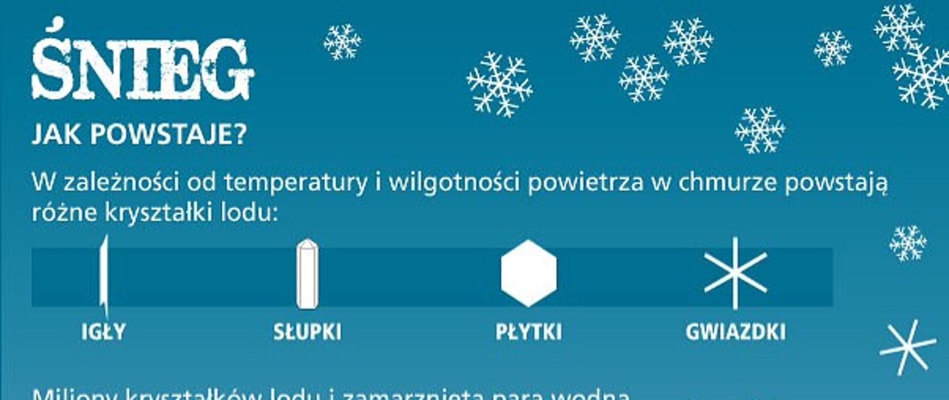 Niebiesko biała ulotka z rysunkami i napisami.