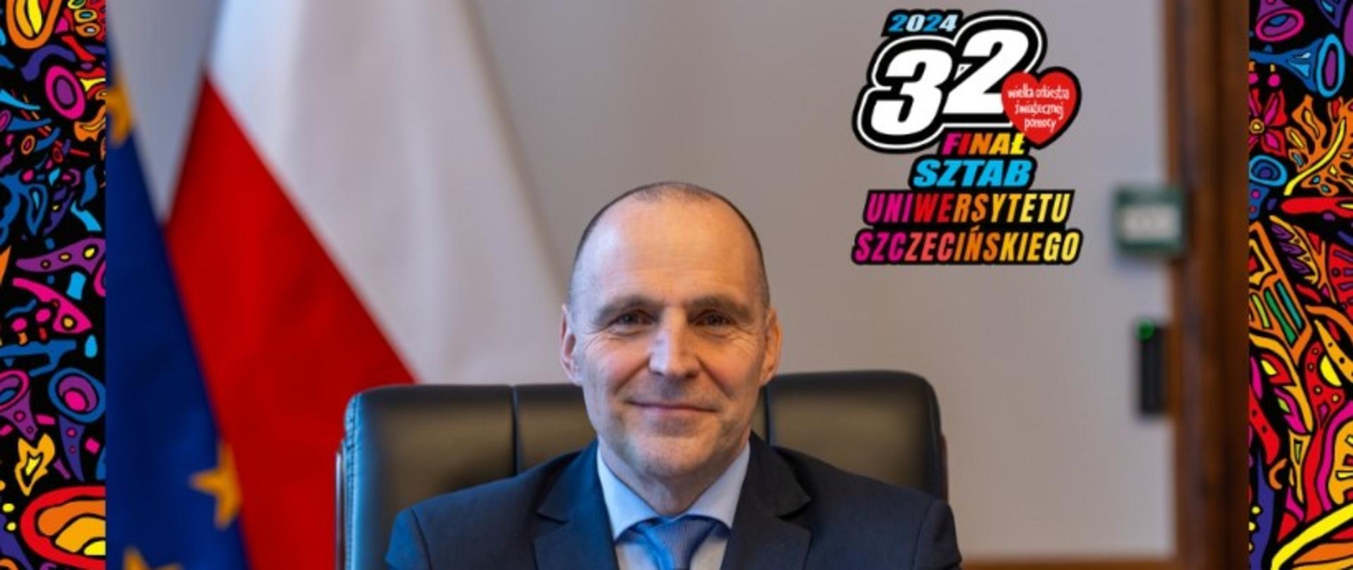 wojewoda w grafice promującej 32 finał WOŚP