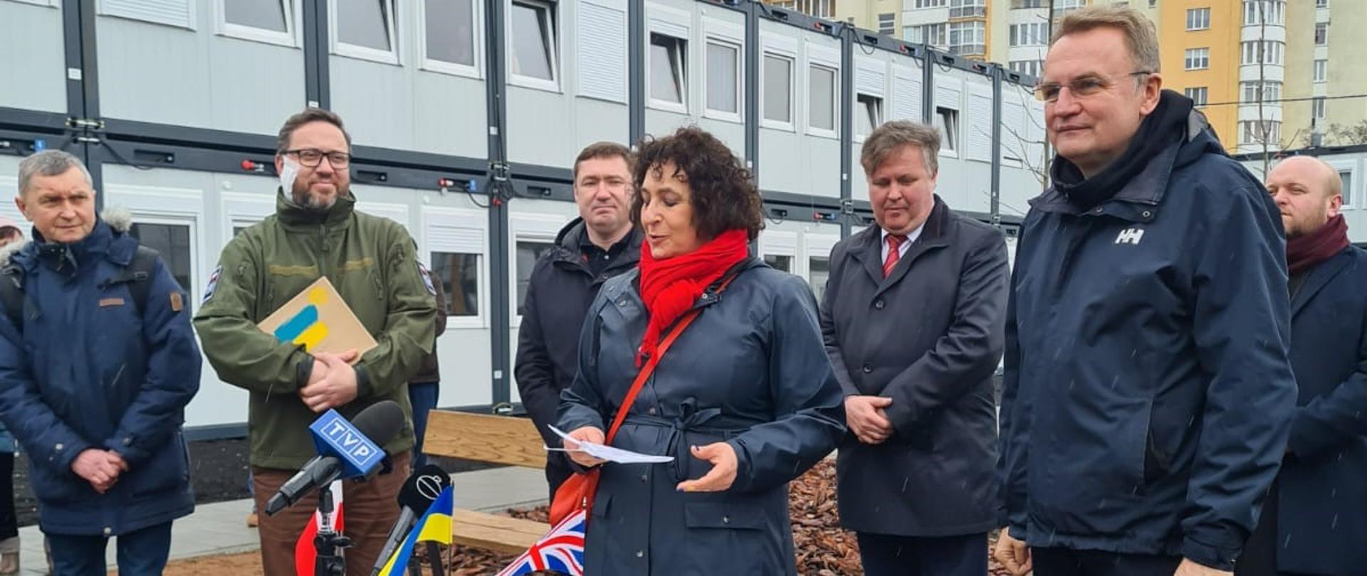 Official delivery of temporary shelters in Lviv under the new Polish-UK partnership